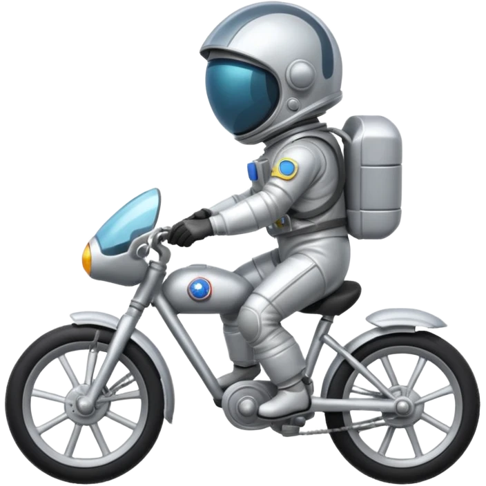 closed helmet astronaut riding bike emoji