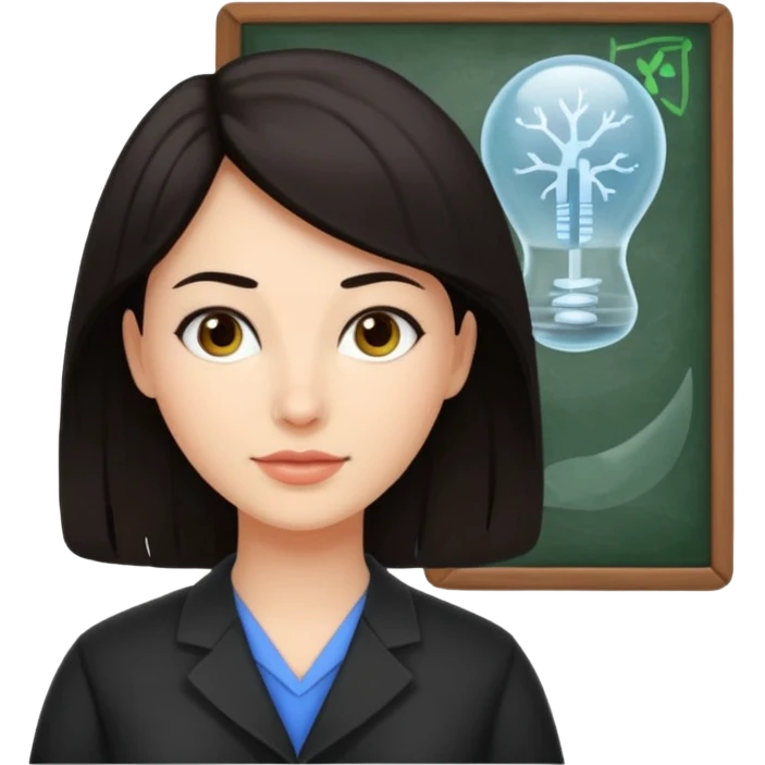 Young, beautiful, dark-haired high school biology teacher emoji