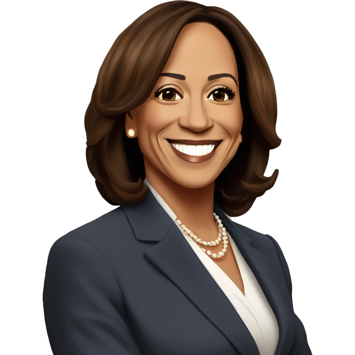 Kamala Harris, smiling and proud ￼ emoji
