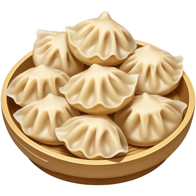 a handful buuz Mongolian dumplings emoji