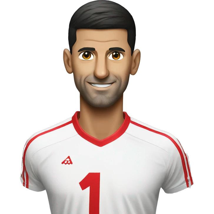Djokovic with a red star belgrade jersey emoji