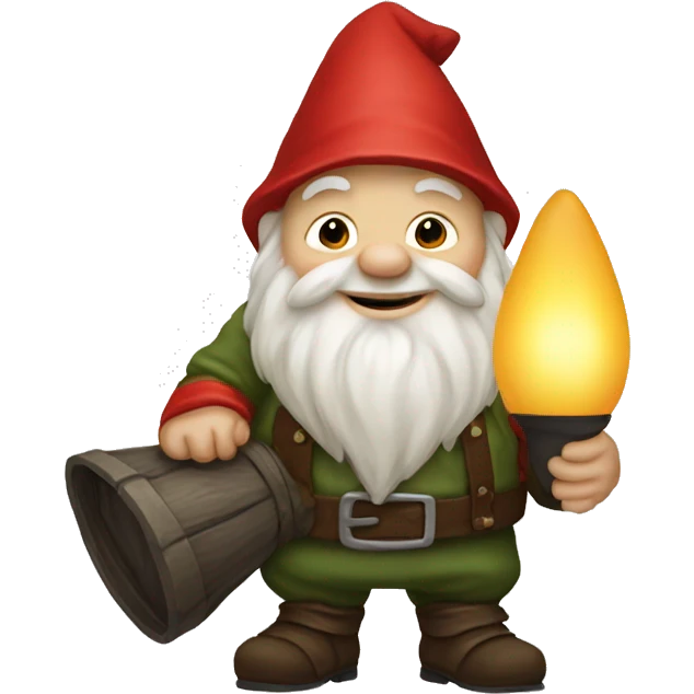 Gnome holding a latern  emoji
