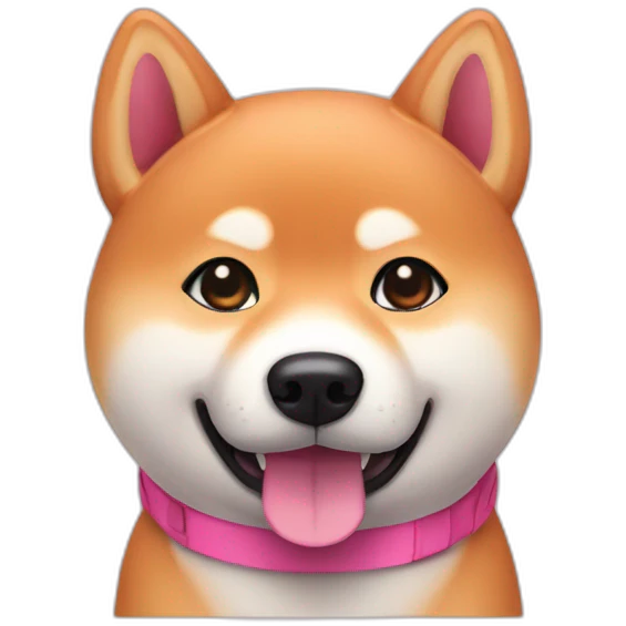 Pink shiba inu emoji