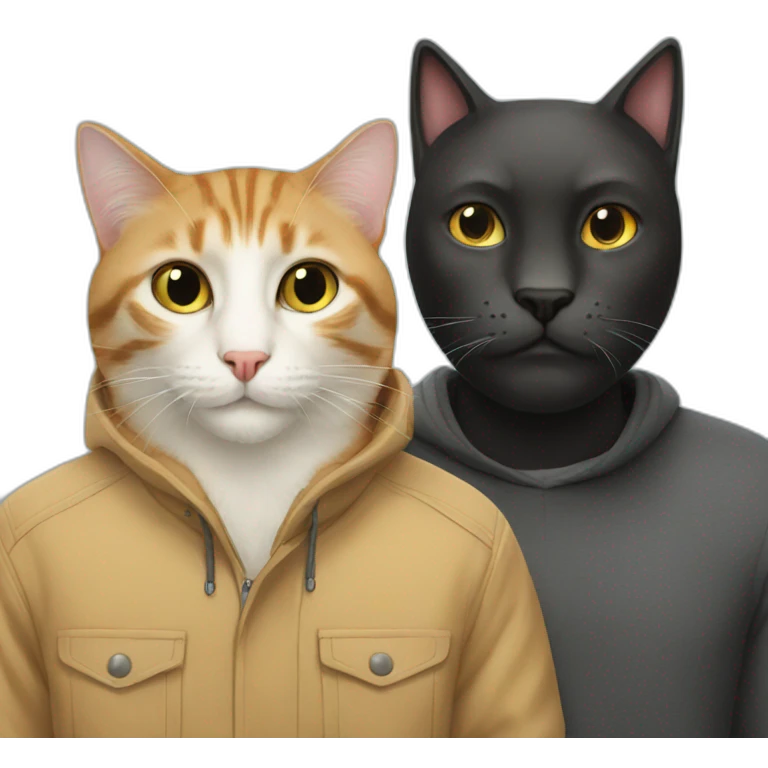 Cat with random guy  emoji