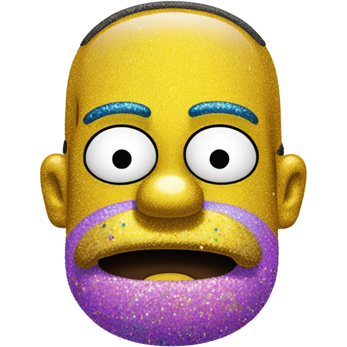 Homer Simpson with glitter  emoji