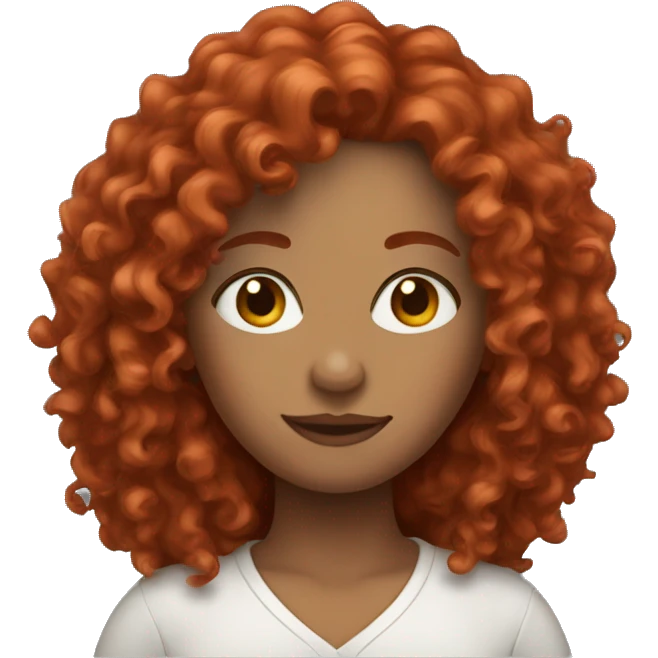 Red curly hair woman emoji