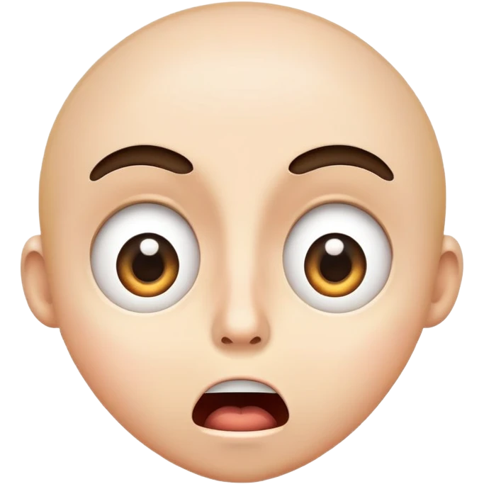 face with wide open eyes and open mouth, shocked expression emoji