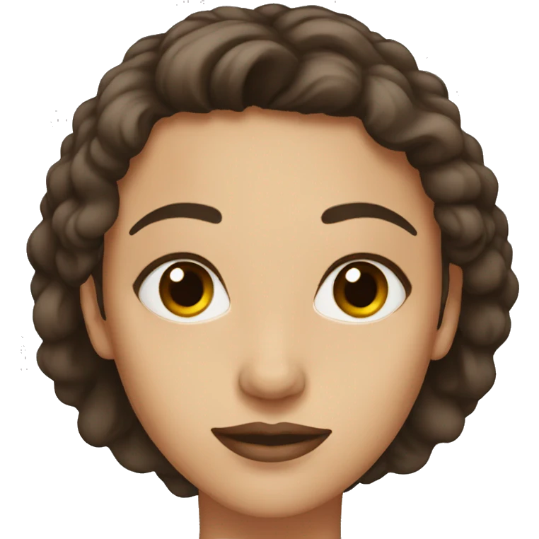 dark brown eye color of a woman emoji