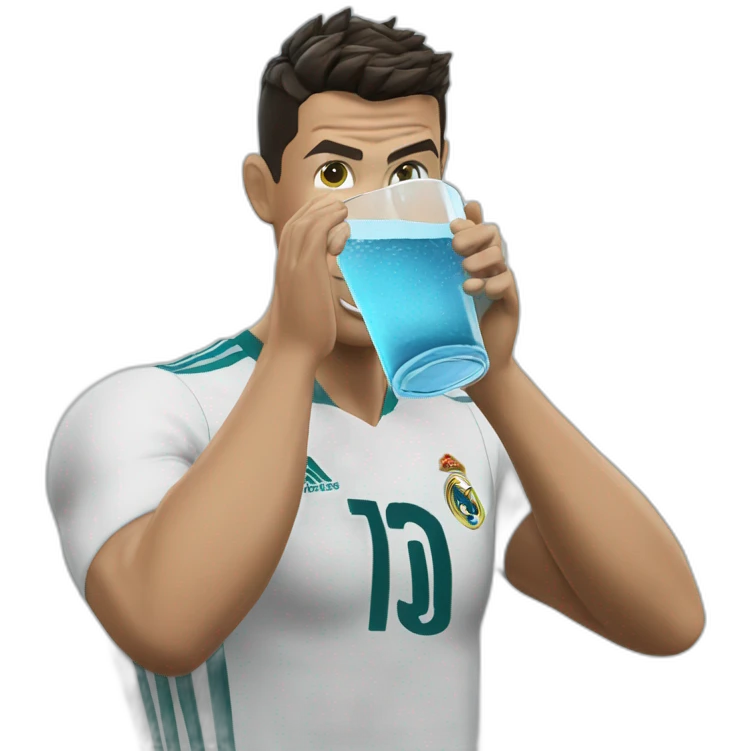Cristiano Ronaldo Tomando Agua emoji