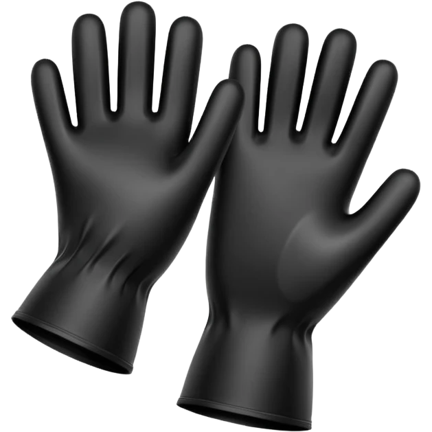 Black rubber gloves  emoji