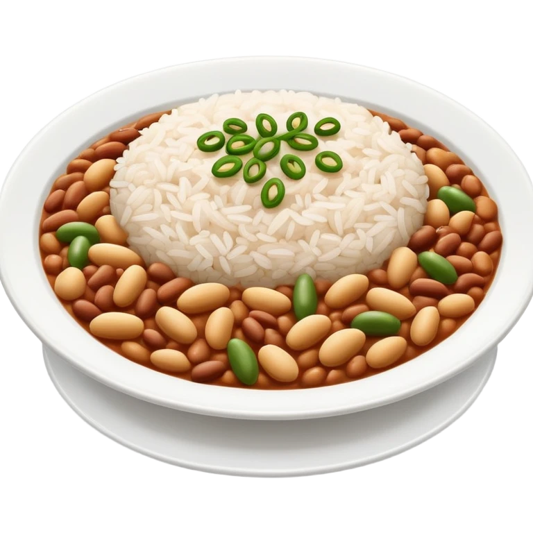 Plate of beans and rice  emoji