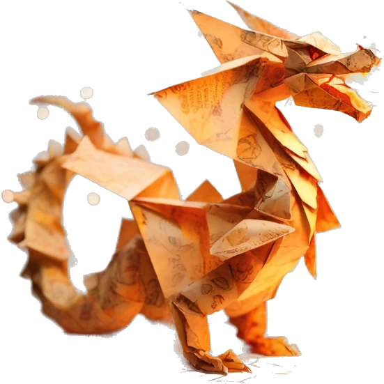 Charred flaming fiery Beige Origami dragon made of newspapers on fire letters on fire burnt paper surrounded by fairy lights swirls covered in dried flowers bokeh floral flowers fire flames emoji