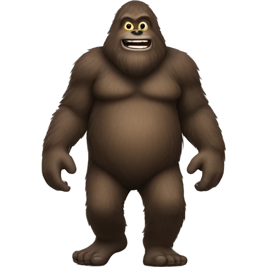 Smiling big foot emoji