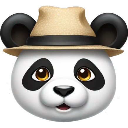Panda wearing a hat emoji
