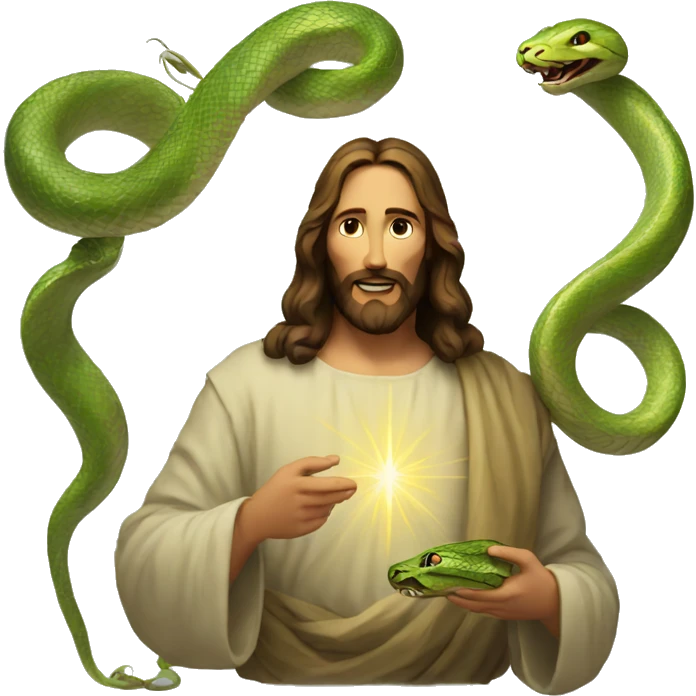 jesus and snake emoji