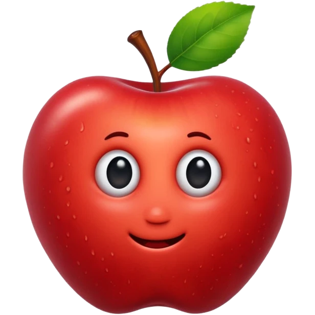 worm make a hole on a apple emoji