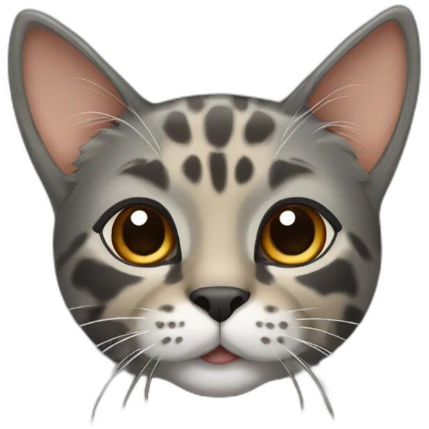 Grey and tan tortoise shell cat emoji