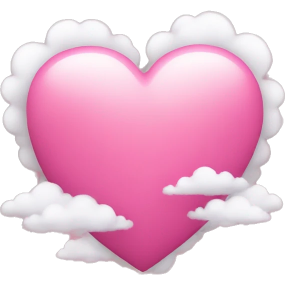 pink heart with clouds emoji