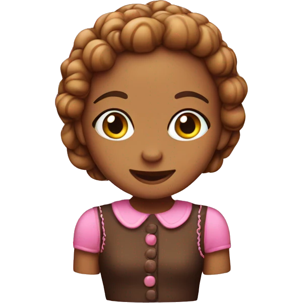 a girl pink gingerbread  emoji