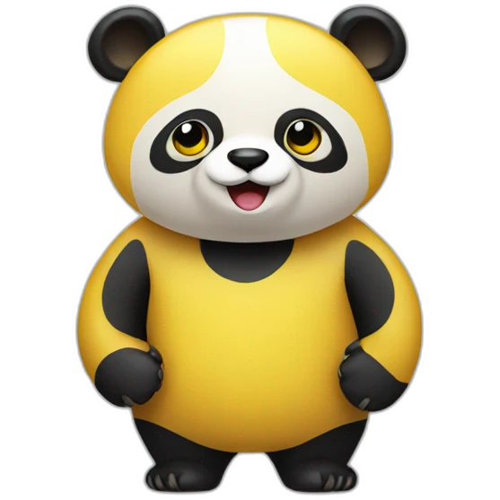 Yellow panda emoji