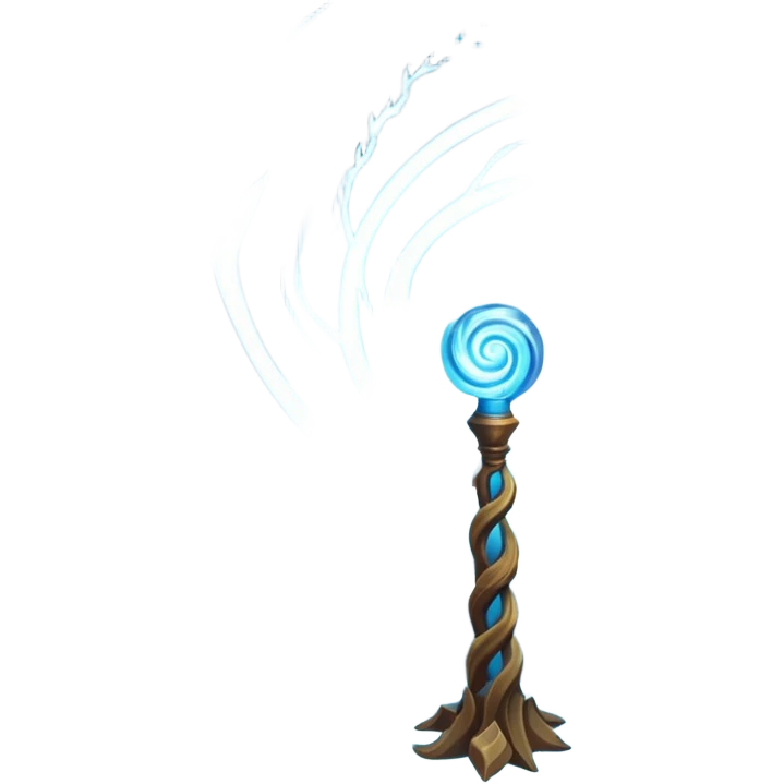 storm wind elemental staff object icon, powerful magic staff, vortex wind swirl, glowing runes, strong air trail effects, epic fantasy design, 3D cartoon, mobile game icon style, centered, clean background, no text, no watermark
 emoji