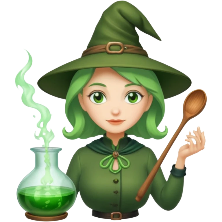 green witch cooking potion emoji