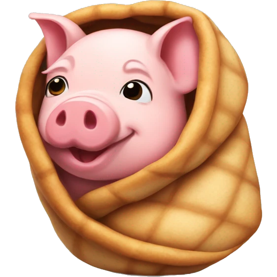 Pig in a blanket emoji