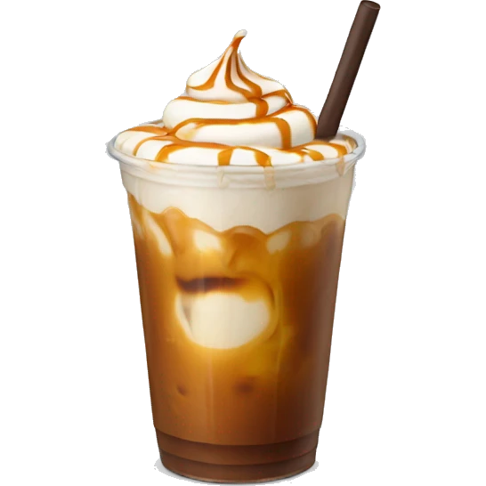 Iced caramel macchiato emoji