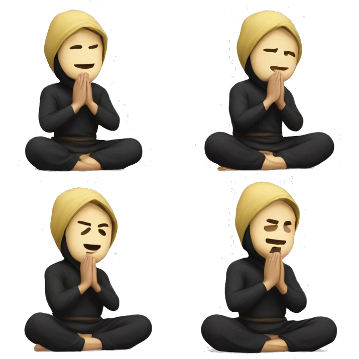 Ninja praying god  emoji