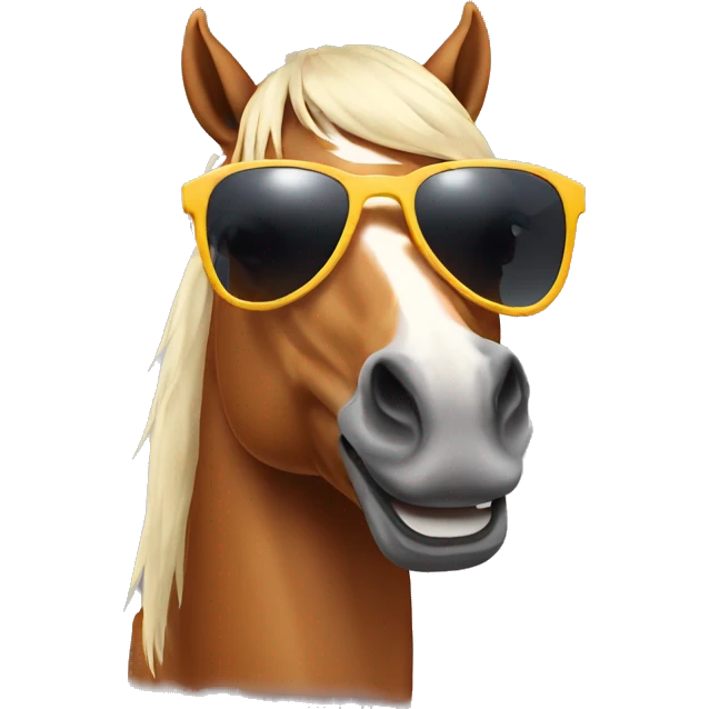 Horse with sunglasses emoji