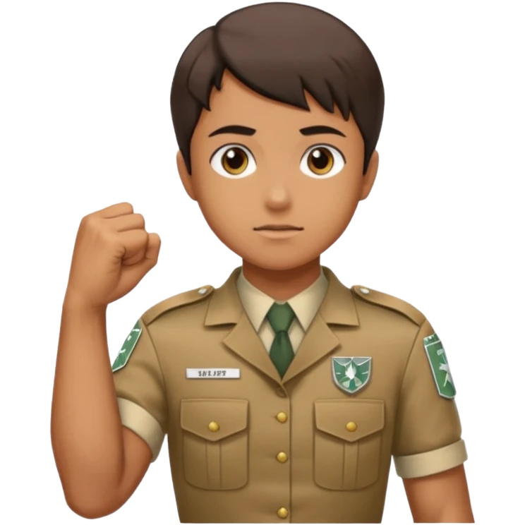 Shinzou wo sasageyo and fist on the chest emoji