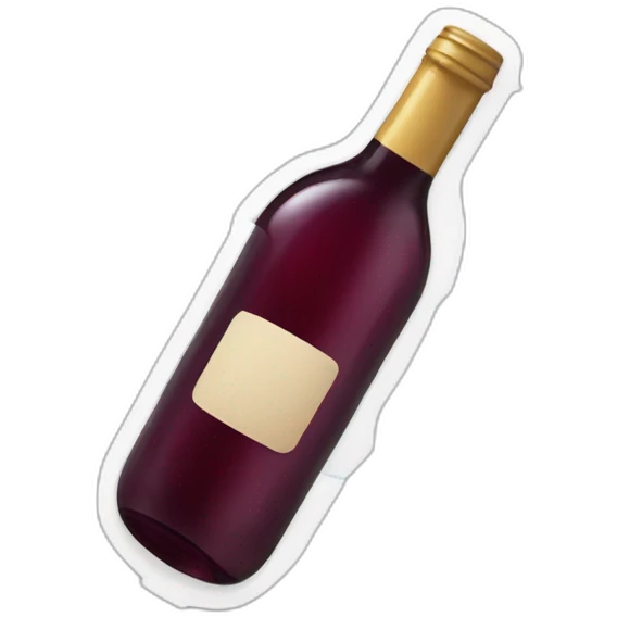 A cutted plastic bottle with wine inside emoji