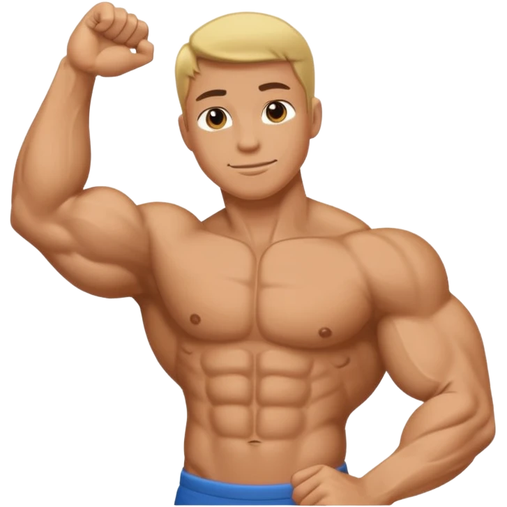 single muscular arm flexed clear simple style emoji