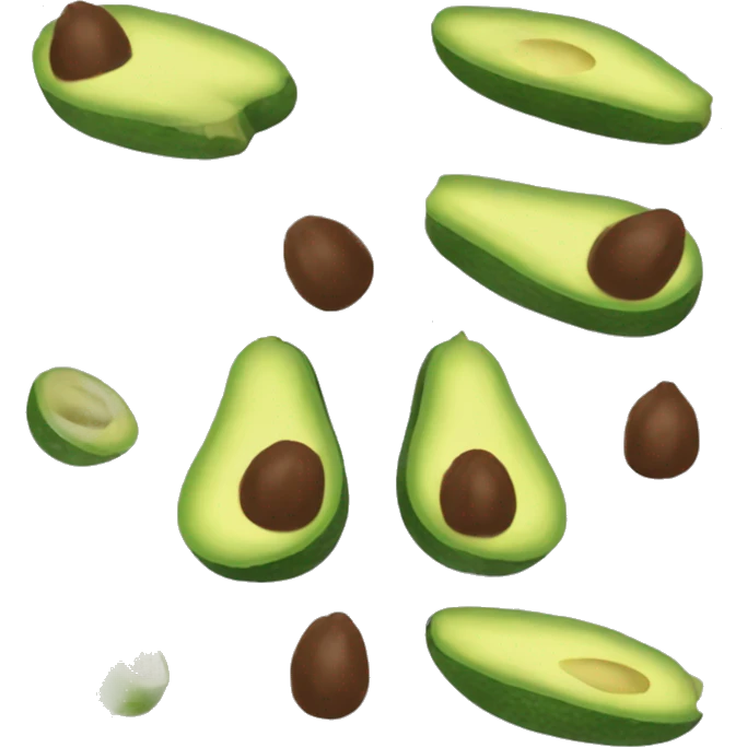 Aguacate con uñas emoji