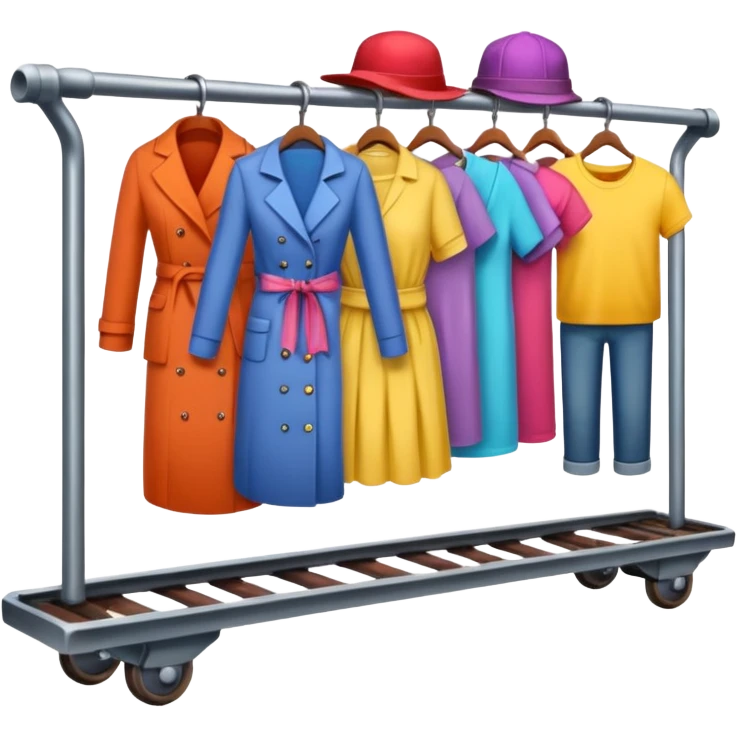 Rail with clothes emoji