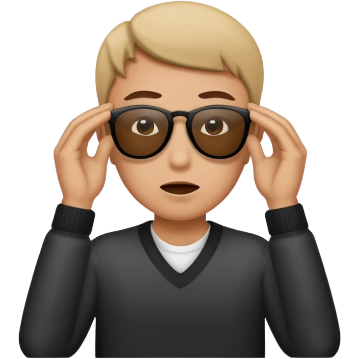 When something's so unbelievable, you gotta lower your shades to check emoji