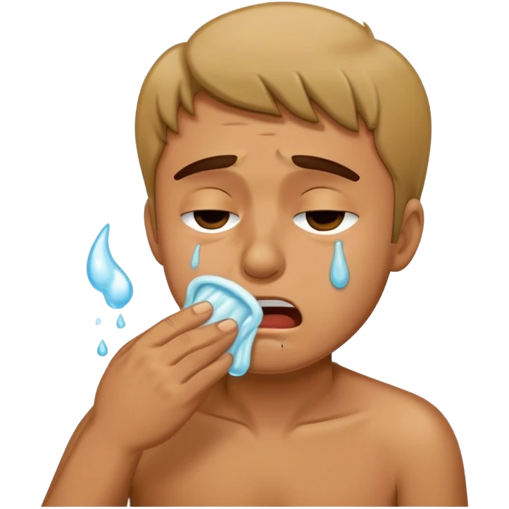 Guy vomiting and crying  emoji