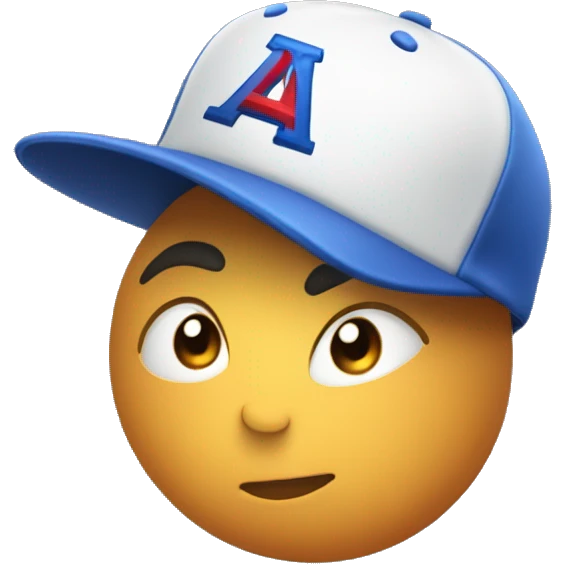 Emoji wearing a baseball hat backwards. The hate should be backwards so that I can see the snapback part. The egg should be a little taller and more oval shaped. emoji