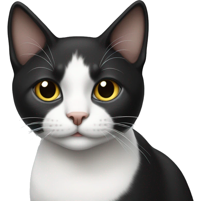 Black and white cat emoji