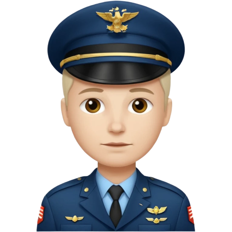 make a big, white, natural, slightly older US soldier emoji