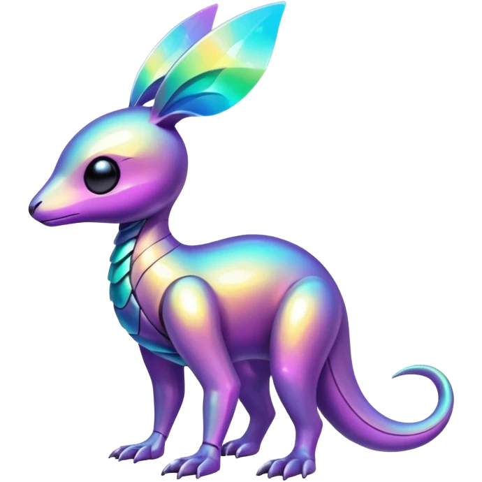 Futuristic Nebula Iridescent Modern Fakémon-creature Full Body emoji
