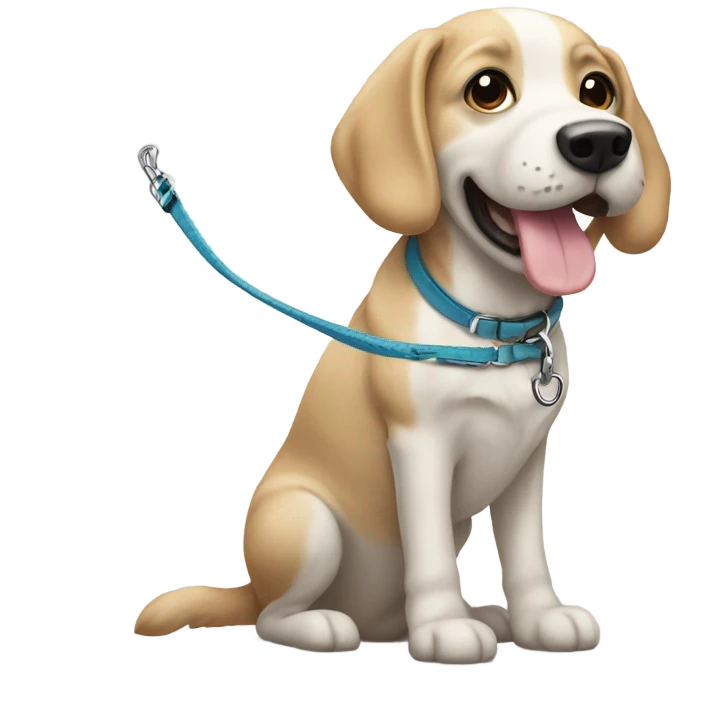 Leash on a dog emoji