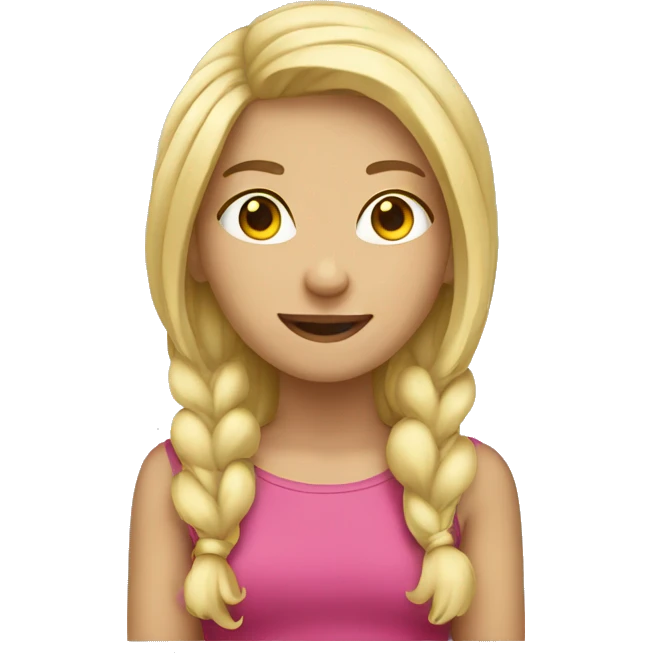 blonde girl air emoji
