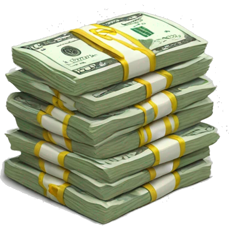 Money stacked  emoji
