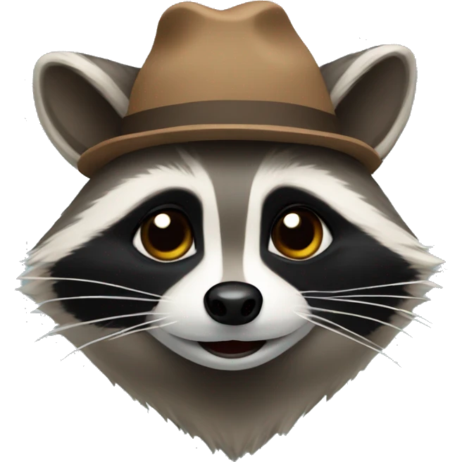 Raccoon with little hat emoji