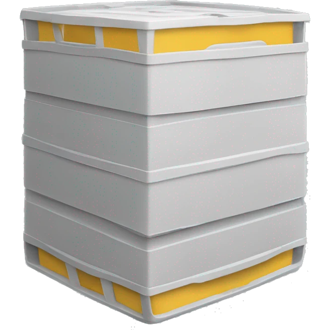 stackable plastic box euro emoji
