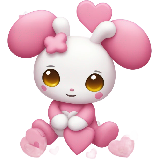 my melody hearts emoji