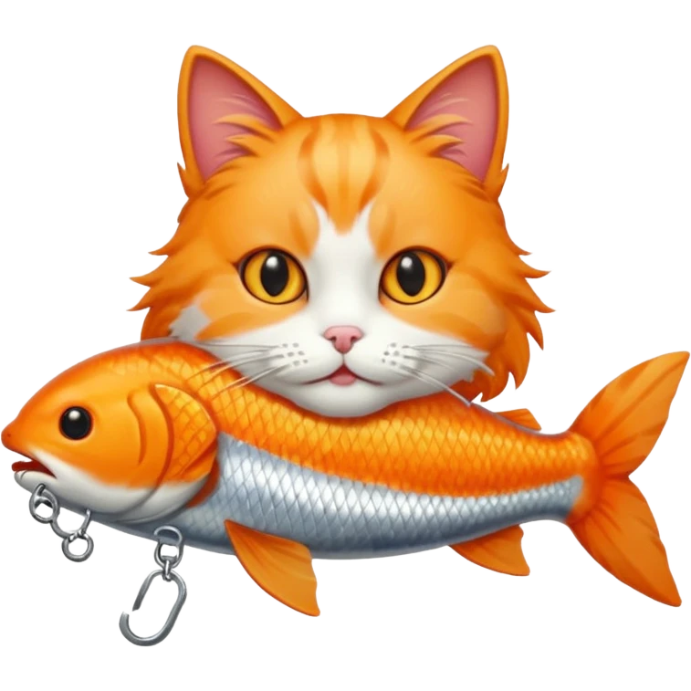 cat eating fish  emoji