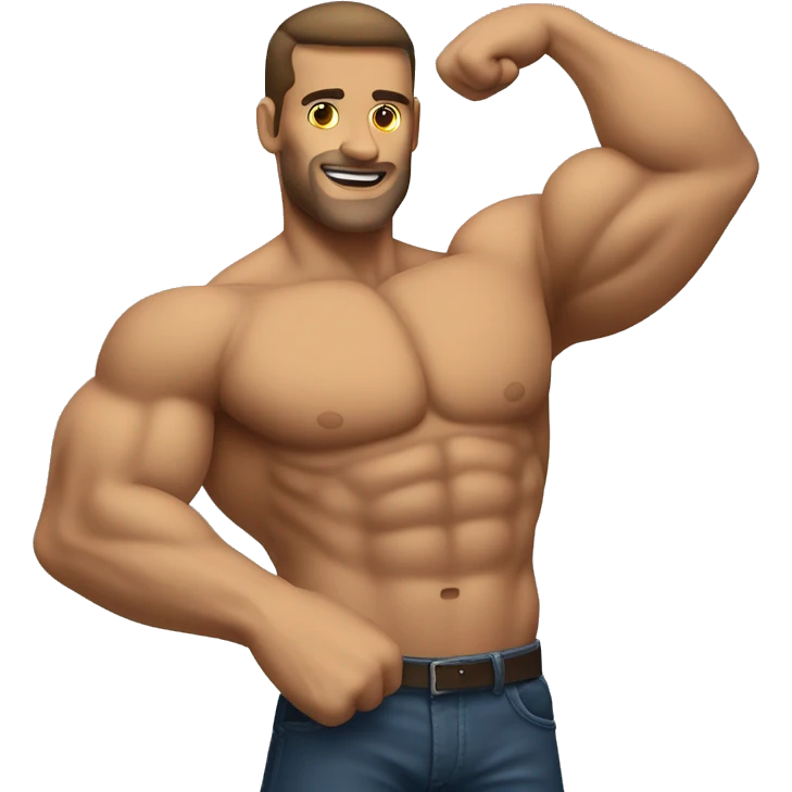 Create a muscular arm, left, biceps on the left arm
 emoji