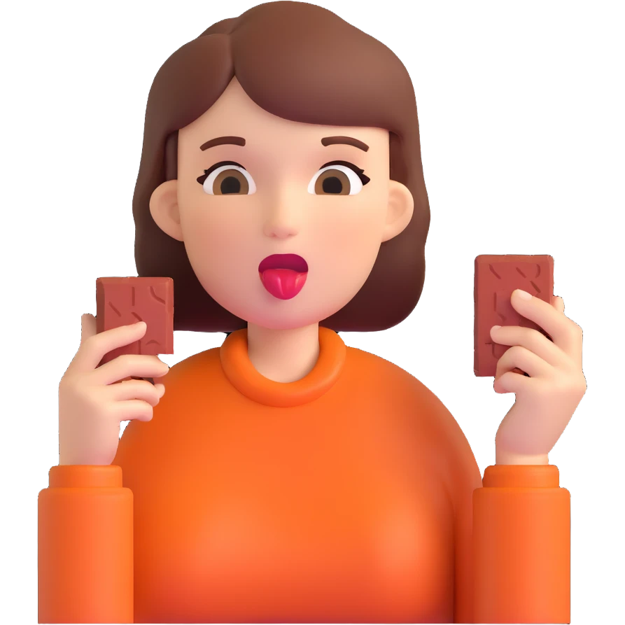woman eating a brick emoji